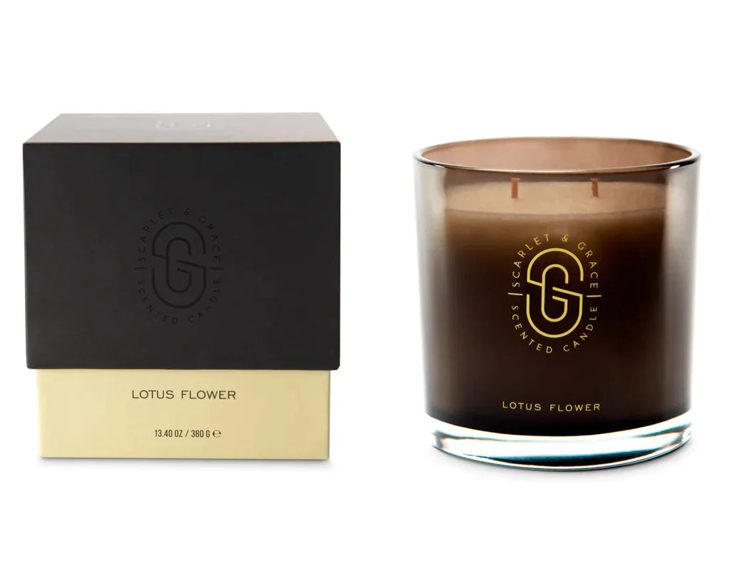 Scarlet and Grace Lotus Flower Candle - 380g