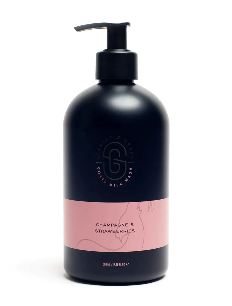 Scarlet and Grace Champagne & Strawberries Goats Milk Wash - 500ml