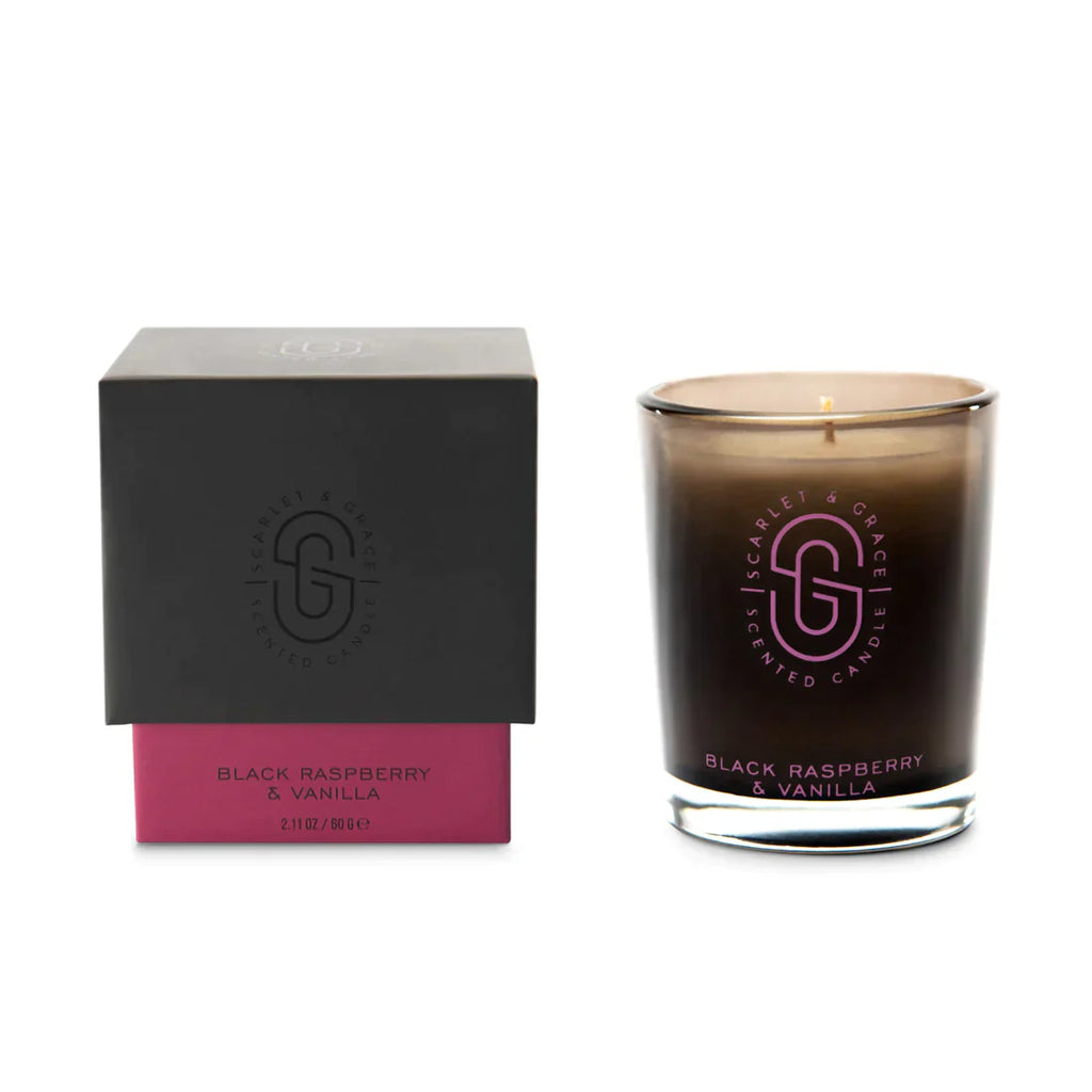 Scarlet and Grace Black Raspberry & Vanilla Mini Candle - 60g