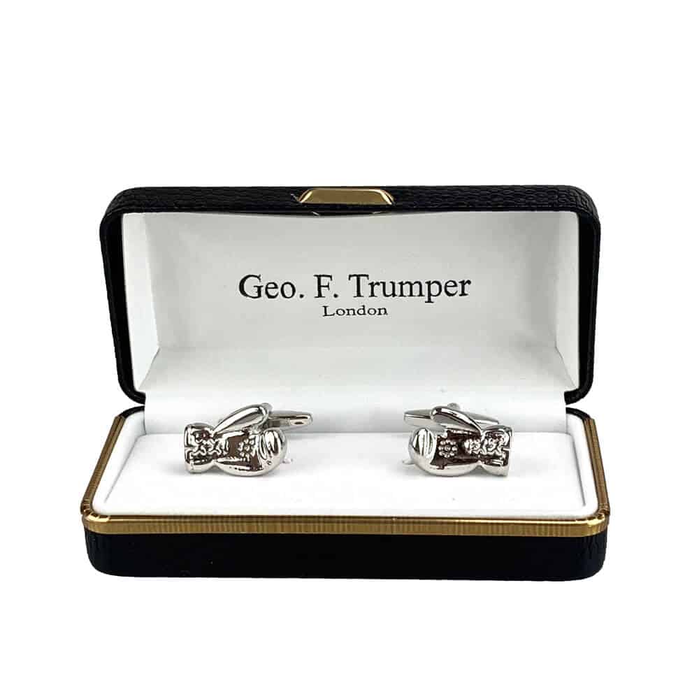 Geo F Trumper Silver Boxing Glove Cufflinks