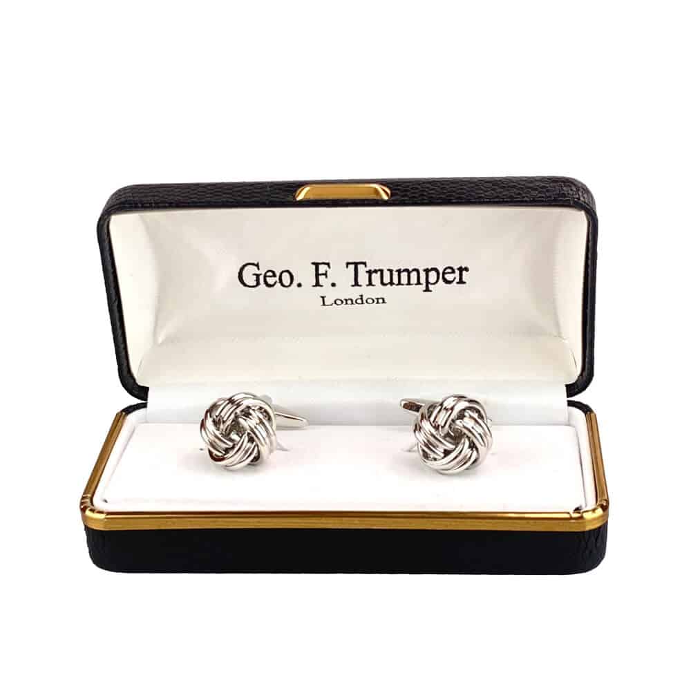 Geo F Trumper Silver Knot Cufflinks