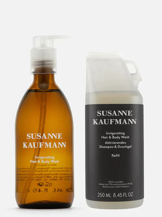 Invigorating Hair & Body Wash Bottle & Refill Set