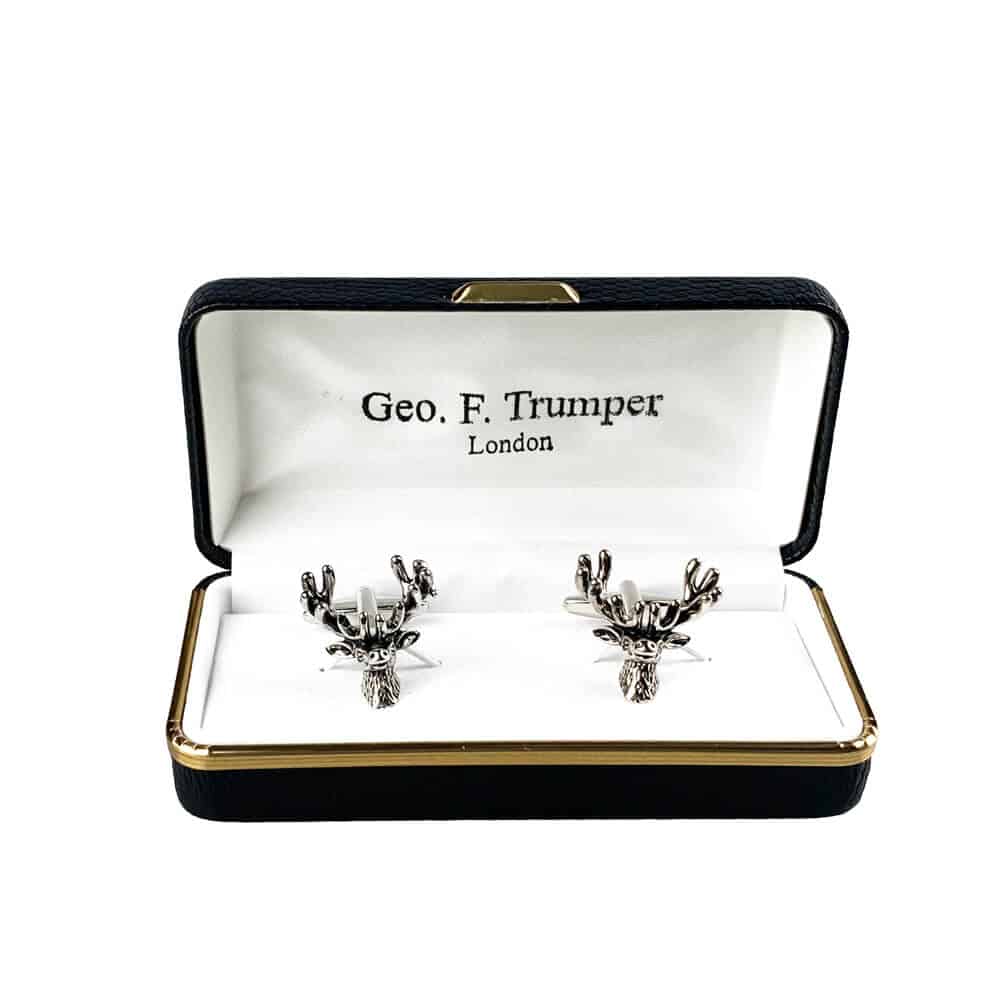 Geo F Trumper Stag Head Cufflinks