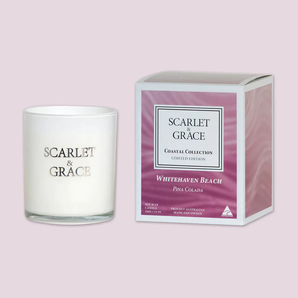 Scarlet and Grace Whitehaven Beach - Pina Colada Candle - 340g