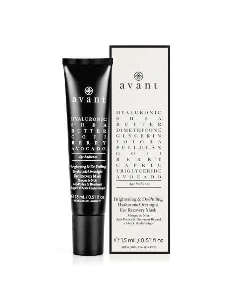 Avant Skincare Brightening & De-Puffing Hyaluronic Overnight Eye Recovery Mask -15ml