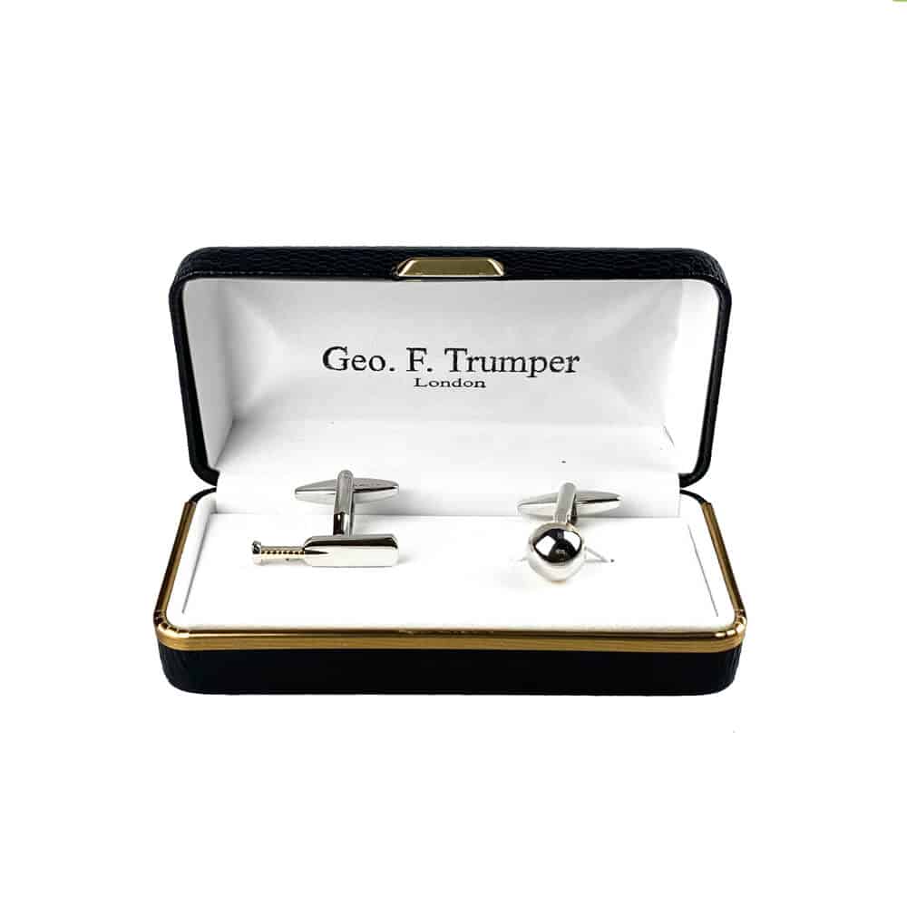 Geo F Trumper Cricket Bat and Ball Cufflinks