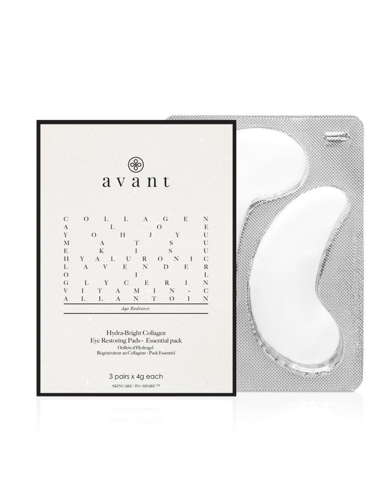 Avant Skincare Essential Pack - Hydra-Bright Collagen Eye Restoring Pads - 3 x pairs