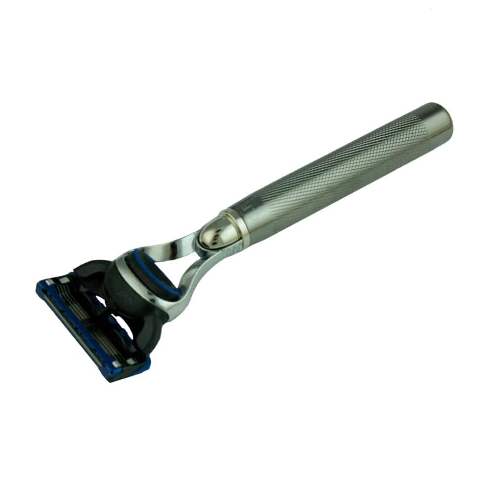Geo F Trumper Gunmetal Crosshatch Razor