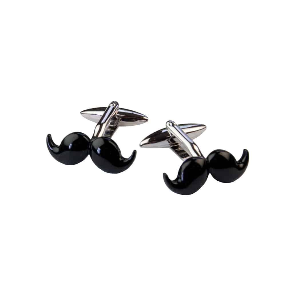 Geo F Trumper Black Moustache Cufflinks