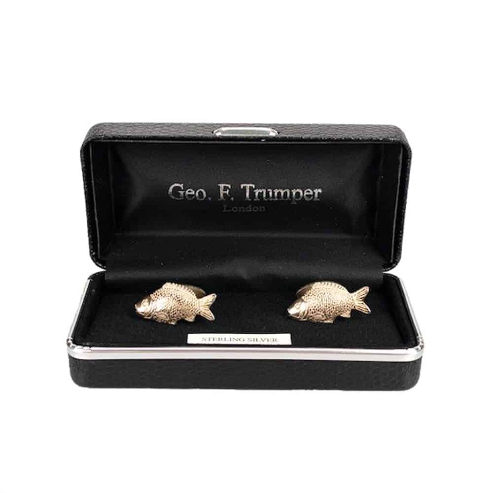 Geo F Trumper Sterling Silver Fish Cufflinks