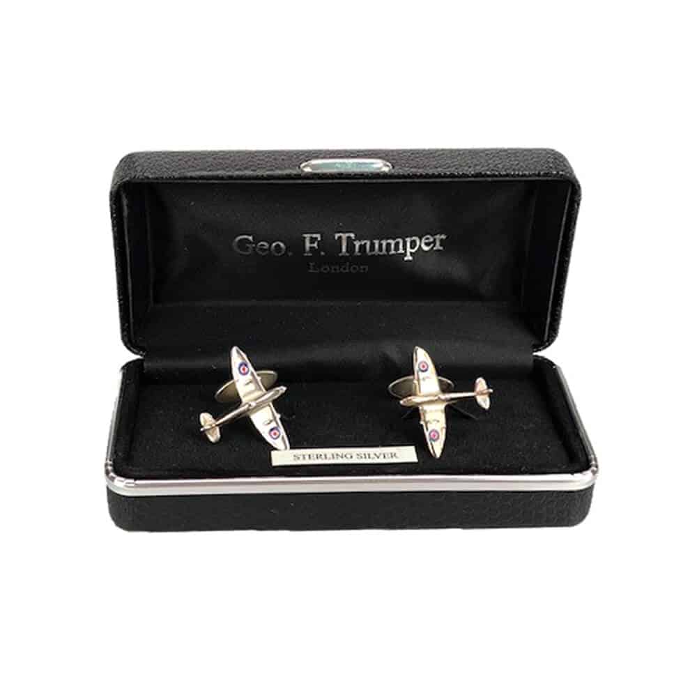 Geo F Trumper Sterling Silver Spitfire Cufflinks